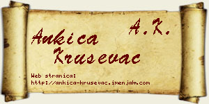 Ankica Kruševac vizit kartica